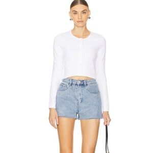 NWT We Wore What Denim High Rise Short in Super Light Denim Size 28